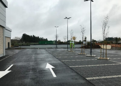 Travaux de terrassement du parking Lidl, Gémozac (17)